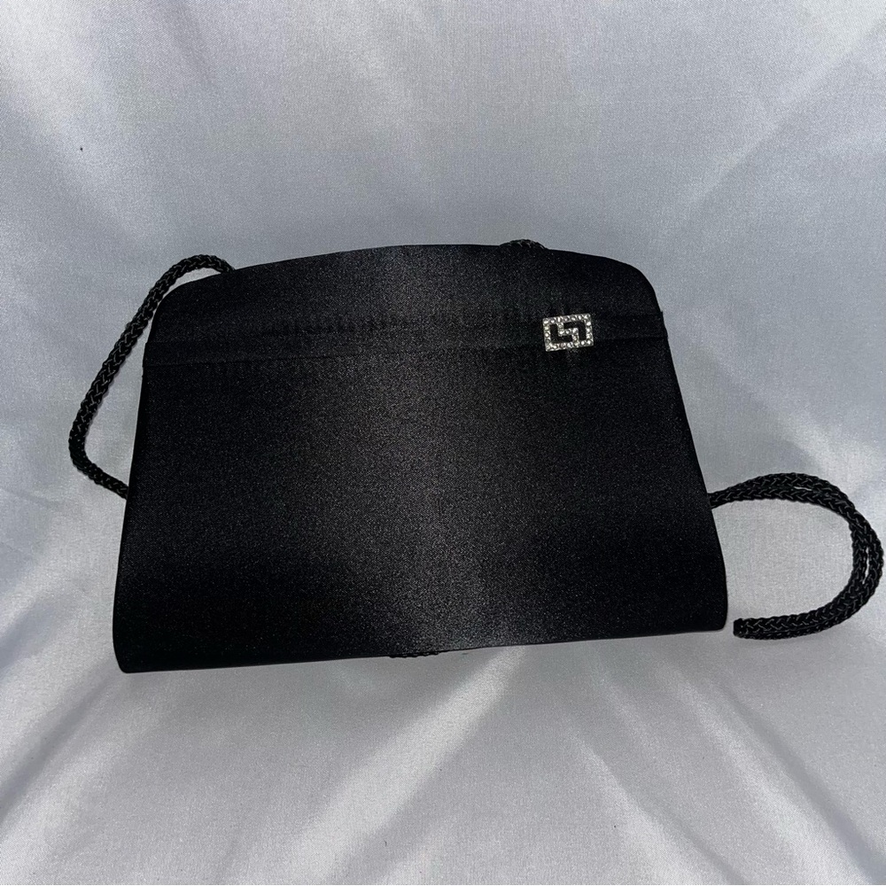 Gunne Sax Black Mini Bag with Silver Accent